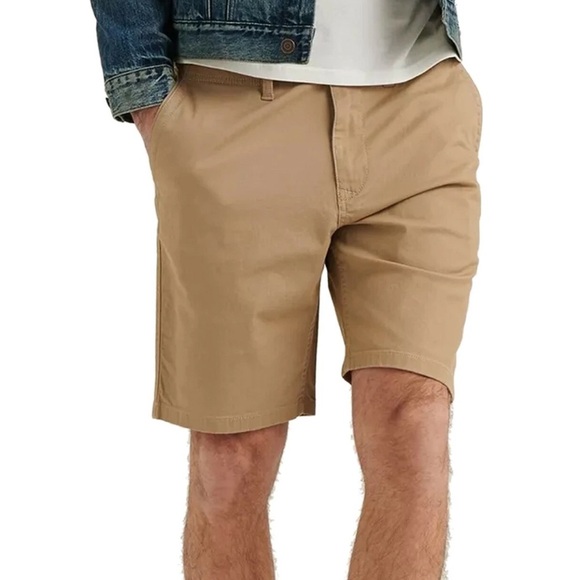 Lucky Brand Flat Front Shorts Hombre Talla 38 Color Caqui Advanced Stretch NWT - Picture 1 of 11